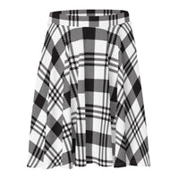 Black & White plaid Skater Skirt