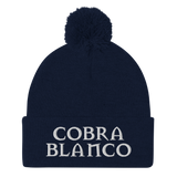 Cobra Blanco Pom-Pom Beanie