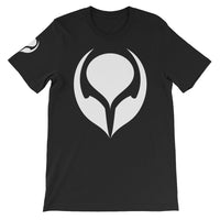 Camiseta unisex de manga corta en blanco y negro